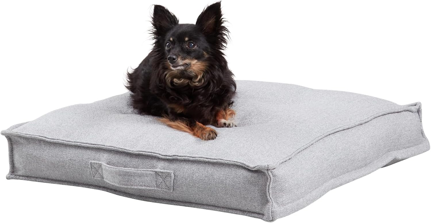 Square Tufted Pillow Dog Bed with Soft Cushion, Compact Size and Comfortable Sleeping Surface