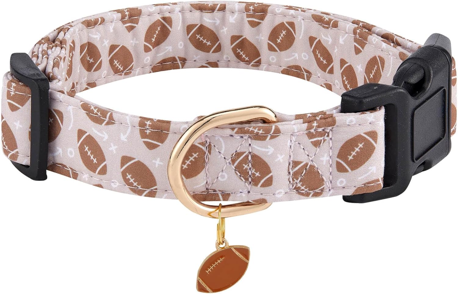 Cotton Dog Collar with Dinosaur Pattern, Soft Fabric, Adjustable Buckle and Comfortable Fit for Small Medium Large Dogs